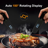 Charmline Digital Meat Thermometer, Instant Read Food Thermometer with 0.5s Response, ±0.3°C Accuracy, 180° Auto-Rotating Display for Cooking, Baking and Grilling