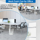 SHSYCER Office Mesh Trash Cans (10-Pack 6 Gal),Open Metal Wire Wastebaskets, Mesh Office Garbage Can, Waste Basket Trash Can for Near Desk,Recycling Garbage Container Bin for Home,School