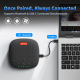 Conference Speaker and Microphone, Bluetooth Speakerphone with 360° Voice Pickup, Advanced Noise Reduction AIRHUG