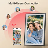 Frameo 10.1" Digital Picture Frame, Smart WiFi Digital Photo Frame with 1280x800 HD IPS Touch Screen 32GB Storage Auto-Rotate Wall Mounted, Share Photos/Videos from Phone Anywhere(Black&White)