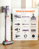 FEPPO Cordless Vacuum Cleaner, Powerful Vacuum Cleaners for Home with 70Mins Runtime, Touch Screen, Self-Standing, Anti-Tangle Stick Vacuum Cordless, Wireless Vacuum for Hardwood Floor/Carpet/Pet Hair