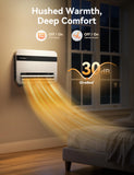 Givebest-Wall-Heater-for-Indoor-Use, 1500W Electric-Space-Heater, 120°Vertical Oscillation,Works with Alexa, Adjustable Thermostat, Remote Control, 24H Timer, Easy-mounted Heater for Indoor Use,White