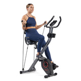 Sunny Health & Fitness Foldable Magnetic Stationary Exercise X-Bike Pro, 300 LB Capacity, Low-Impact, 14-Level Resistance, Ergonomic Support, SunnyFit App Enhanced Connectivity - SF-B223012 Sunny Health & Fitness