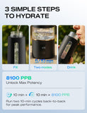 PUREPEBRIX Hydrogen Water Bottle Generator-Up to 8100 PPB Molecular Hydrogen, 12-Hour Hydrogen Retention, IHSA Certified SPE/PEM Tech, Portable Hydrogen Bottle, Healthy Gift (Black)
