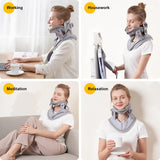 RISURRY Cervical Neck Traction Device Fast Air Pump Neck Brace, Adjustable Inflatable Neck Stretcher with 3 Power Tractions Pain Relief Neck Decompression Tension Relief