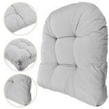 NUOBESTY 2pcs Polyester Office Chair Cushion with Fixing Straps for Seats