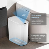 Cesun Automatic Motion Sensor Bathroom Trash Can with Lid, 2.6 Gallon Touchless Trash Bin