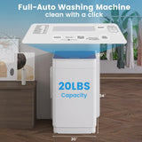 VCJ Portable Washing Machine and Dryer Set, 20lbs Fully Automatic Washer and 10lbs Portable Dryer with Stainless Steel Tub, Compact Washer and Dryer Combo for Apartment, RV, Dorm