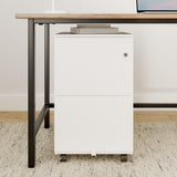 Modern Soho Design 2-Drawer Metal Mobile File Cabinet with Lock Key