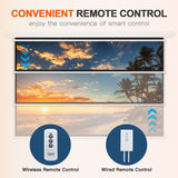 YODOLLA 150" Projector Screen Motorized 16:9, 4K HD Pull Down Retractable Projection Screens Electric Automatic Wall Ceiling Movie Screen for Office Classroom Indoor with Remotes
