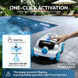 UBoter E10 Pool Vacuum,Cordless Robotic Pool Cleaner, Dual-Layer Filtration,Large Wheel for Flexible Movement, Enhanced Edge & Corner Cleaning,120-Min for Above-Ground & Flat-Bottom Pools to 860 Sq.Ft