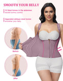 SHAPSHE Waist Trainer for Women, Tummy Control Sports Girdle, Workout Body Shaper with Adjustable Shoulder Strap Purple L