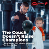 Champs MMA Kids Boxing Freestanding Reflex Bag Dummy, for Kids Ages 6-16 – Kids Punching Bag with Stand and Gloves Set, Exercise Equipment for Agility, Hand-Eye Coordination Workout Kit Champs MMA