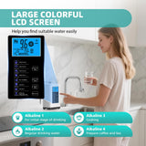 Curety Alkaline Water Ionizer Machine, Water Machine PH 4-10.5 for Alkaline & Acidic Water, 5 Titanium Plates, Up to -500mV ORP, 8,000L Filter, 7 Water Settings, Auto-Cleaning, Intelligent Voice