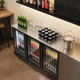 BODEGACOOLER Commercial Bar Cooler With 3 Glass Doors