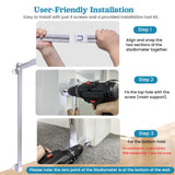 Wall Wall Mounted Height Measuring Rod – Portable Stadiometer 10–225 cm / 3.9–88.6 in – Height Measurement Tool for Kids & Adults – Ideal for Home, Office, Nurse Station