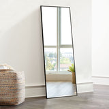 Wall Mirror Full Length Full Body Mirror Bedroom Dressing Mirror (Black, 43" x 16") KIAYACI