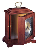 Howard Miller Continuum II Mantel Clock Urn Box 800-122 – Windsor Cherry Finish, Select Hardwoods & Veneers, Bracket-Style Roman Numeral Clock, Interior Compartment, Funeral Urn Box