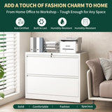 2 Drawer Lateral File Cabinet with Lock, Metal File Cabinets for Home Office