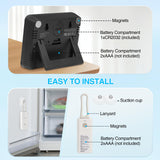 Geevon Digital Refrigerator Thermometer with Alarm, Low Battery Warning Icon, Max/Min Temperature LCD Display, Suitable