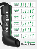 Medisana Leg Massager with Heat and Compression, Full Leg & Foot Massager Compression Boots with 6 Modes, 5 Intensity and 3 Heat for Circulation and Pain Relief - Gifts for Mom, Dad, Athletes, Gym