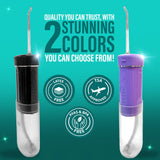 GuruNanda Compact Water Dental Flosser, Portable Travel Size Oral Irrigator Flosser with Collapsible 180 ml Tank, Smart Timer, 4 Flossing Modes, TSA-Friendly - Lavender