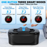 Raugbeyvo Ultrasonic Cleaner, 48KHz Jewelry Cleaner 400ML, Ultrasonic Retainer Cleaner for Eyeglasses Rings Watch Band Necklace Earing, Multi Deep Cleaning Modes, Black
