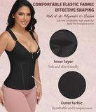 Figninget Waist Trainers for Women Belly Fat Faja Body Shaper Sports Girdle with Adjustable Straps Black XL