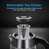 Aigostar Electric Kettle, Tea Kettle with Temperature Control and Tea Infuser, 1500W Hot Water Kettle, Auto Shut-Off, 1.7L