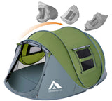Pop Up Tents for Camping 4 Person Waterproof Military Popup Tent Camping Easy Up Camping Tents Instant Pop Up Tent Big Green