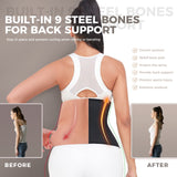 YADIFEN Waist Trainer for Women Lower Belly Fat,Breathable Corset Waist Cincher Workout Body Shaper Latex Girdle 4 Hooks