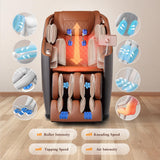 4D Massage Chair, Full Body Massage Chair, Zero Gravity Recliner w/ Intelligent Voice Control, 53.14" SL Track, Electric Calfrest Extension, 12 Auto Modes, USB Type-C, Bluetooth Speaker, TFT Screen