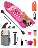 NACATIN Inflatable Stand Up Paddle Board - Premium SUP Board with Dog Ramp Kit, Complete SUP Set Paddle Boards for Adults with Single/Double Paddle, Kayak Seat, Suitable for Paddle Boarding with Dog