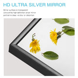 Wall Mirror Full Length Full Body Mirror Bedroom Dressing Mirror (Black, 43" x 16") KIAYACI