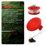 Powswopx CMZST0653 CMZST065 String Trimmer Line (0.065",30Ft) for Craftsman CMCST900, CMESTA900, CMESTE920, CMZST98020, CMCST915, CMEST913, CMZST120SC(3 Replacement Spool,1 Trimmer Cap)