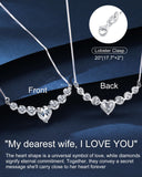 7 Stones Moissanite Necklace for Women, 18K Gold Plated Sterling Silver