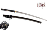 Hand Forged 1045 Tomoe Crest Katana, Heat Tempered Full Tang Sword