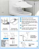Upgrade Bidet Toilet Seat Elongated, Rear and Feminine Wash, Unlimited Warm Water, Heated Seat, Warm Air Drying, Soft Close Lid, Sense Seat