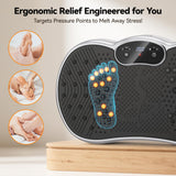 HTM Vibration Plate Exercise Machine - 300 lbs Weight Capacity, 120 Speed Levels, 9 Workout Modes for Home Fitness, Muscle Toning