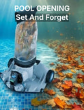 Automatic Leaf Robotic Pool Vacuum Cleaner Heavy‑Duty Pool Opening Heavy Debris 360° Ultra‑Wide Suction Inlet, 1.85‑Gal X-Large Bag, 62 GPM Flow, 90‑Min, AutoPark - Ideal for Inground Aboveground Pool