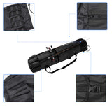 Allnice Sturdy Canvas Fishing Rod & Reel Organizer Bag Travel Carry Case Bag- Holds 5 Poles & Tackle (Black)