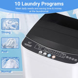 Erivess Compact Washer and Dryer Combo Set, 2.0Cu.Ft Full-Automatic Washing Machine with 10 Washing Programs & 1.6Cu.Ft Compact Dryer with 5 Drying Modes, for Apartment, Bathroom, RV-Camping, White