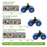 JJM Auto Rebound Exercise Roller Wheels - Ab Roller Fitness Equipment for Core Strength Training Home Gym Fitness Equipment with Kneeling Mat Accessories Exercise Roller Wheels for Men and Women JJM