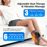 Ameilika Version 3-in-1 Foot Massager with Super Long Battery Life, USB Charging Port Black 3 Vibration Modes 6-Speed Temperature Control Circulation and Pain Relief for Foot Relaxation (Grey)
