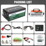 OGRPHY 48V 102Ah Lithium Golf Cart Battery Kit w/18A Charger, APP & Monitor