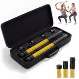 LunaHush Ropeless Battle Ropes for Home Gym, 3 Adjustable Resistance, Heavy Duty Cordless Battle Ropes for HIIT, Full Body Workout, Men & Women, Yellow