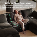 Novilla 104.3" Modular Cloud Couch, Modern Sectional Sofa with Smarts Coil® Support