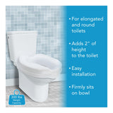 Carex Toilet Seat Riser, Elongated Raised Toilet Seat Adds 2.5 inches to Toilet Height, 300 Pound Weight Capacity Toilet Riser