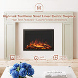 Modern Ember Highmark Traditional 26 Inch Built-in Smart Electric Fireplace Insert | Alexa/WiFi Enabled - Remote Included | Electric Firebox Heater with Multi-Color Flames | 1500W