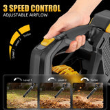 600 CFM Cordless Leaf Blower Compatible with DEWALT 20V MAX Battery (Tool Only), 150 MPH Ultra Lightweight Battery Powered Leaf Blowers, 3-Speed Turbo Handheld Blower for Lawn Yard Patio Driveway Snow